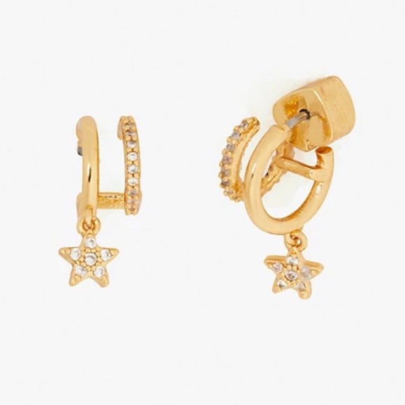 Jewelry - NEW KATE SPADE ♠️ SOMETHING SPARKLY MINI HOOPS